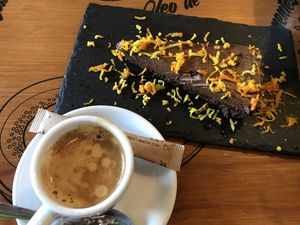 amazing raw chocolate cake ❤️ at The Cru in Cascais