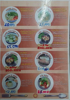 Menu page 3/4 at Oanh in Can Tho