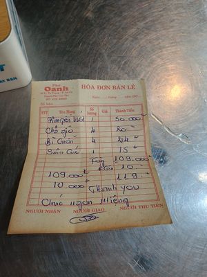 I only ordered the Kik Tien La Lot and Sam Cuc. at Oanh in Can Tho