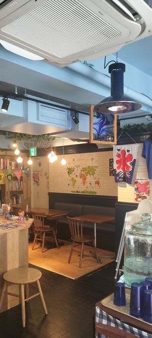 Interior at Lingua World Cafe in Osaka