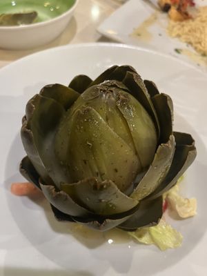 Whole artichoke  at Leyla in Charleston