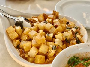 Batata Harra (spicy potatoes) at Leyla in Charleston