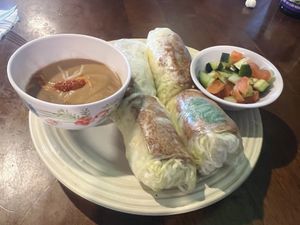 Vegan rolls!! So so goodd  at Indochine in Sierra Vista