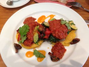 corn cakes  at Soulshine Cafe in Auckland