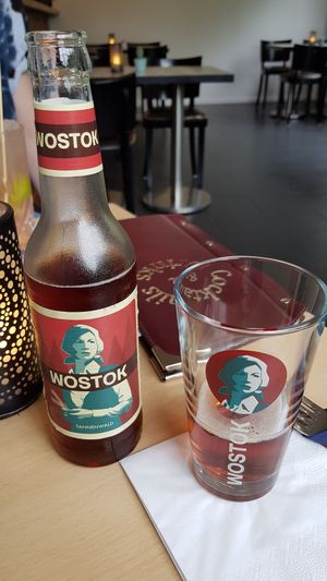 German artisan pine lemonade at El Sombrero Verde in Kiel