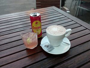 Kakao mexikanische Art (vegan), Grapefruitlimo at El Sombrero Verde in Kiel