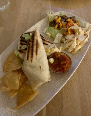Vegan burrito  at El Sombrero Verde in Kiel