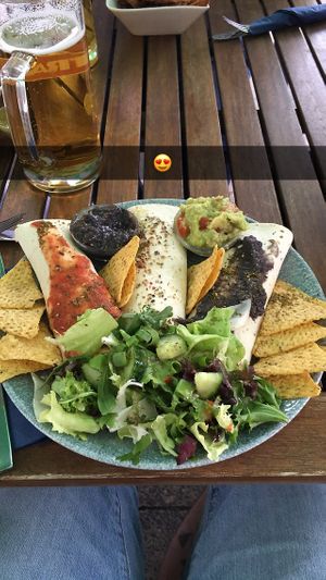 Enchiladas plate at El Sombrero Verde in Kiel