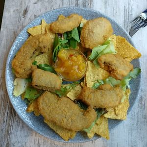 Something stuffed mushroom nachos I think it was called at El Sombrero Verde in Kiel