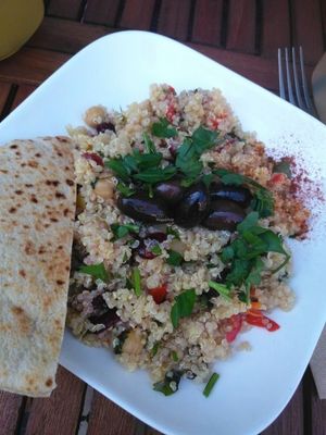 This quinoa salad was really delicious! at Mataim - Gourmet Falafel in Cologne