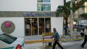 outside  at Mashke Vegan Bar in Playa Del Carmen
