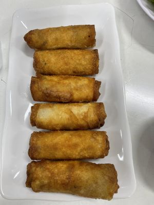 Fried egg rolls in a vegan restaurant!   at Dinh Y in Ho Chi Minh City