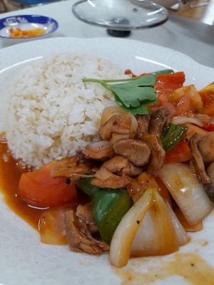 Fried rice vegan Beef at Dinh Y in Ho Chi Minh City