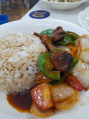 Vegan fried rice beef at Dinh Y in Ho Chi Minh City