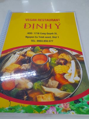 Updated menu at Dinh Y in Ho Chi Minh City