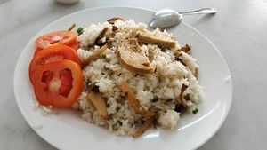 Mushroom rice at Dinh Y in Ho Chi Minh City