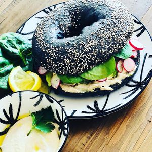 hummus bagel at Emilie and the Cool Kids in Antibes