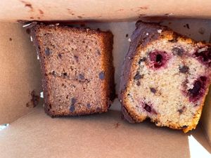 Banana bread and chocolate cherry  at Emilie and the Cool Kids in Antibes