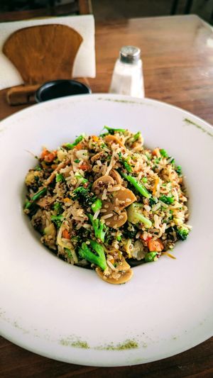 Chaufa de quinua y arroz at Via Via Cafe in Ayacucho