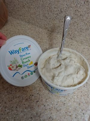 Vegan Ranch Dip: Great, thick enough to add milk and make ranch dressing for salads at Wegmans in Alexandria