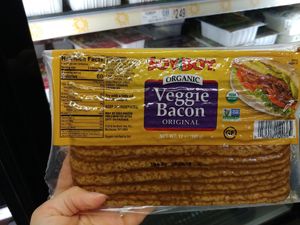 Vegan Bacon different flavor options at Wegmans in Alexandria