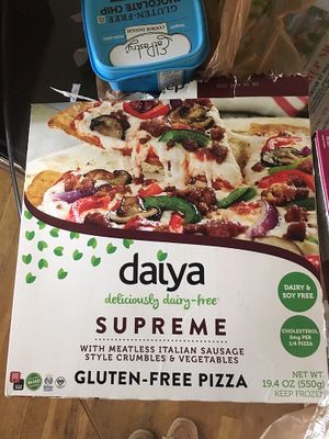 Vegan supreme pizza at Wegmans in Alexandria