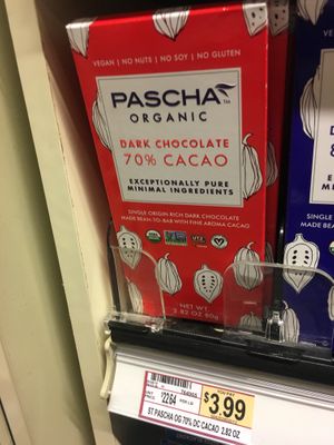 Vegan dark chocolate at Wegmans in Alexandria