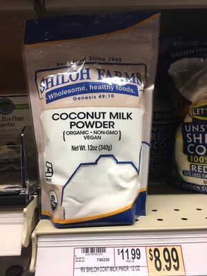 Vegan coconut milk powder at Wegmans in Alexandria