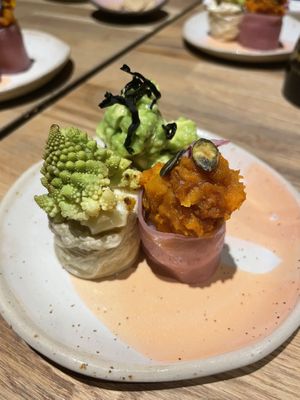 Part of tasting menu at Youmiko Vegan Sushi - Hoża in Warsaw