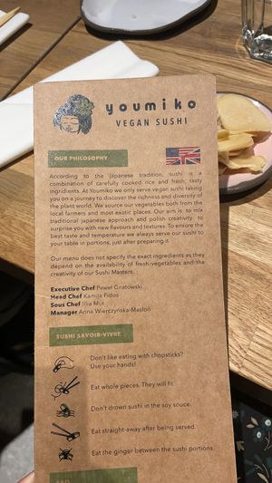 Philosophy & etiquette! at Youmiko Vegan Sushi - Hoża in Warsaw