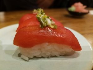 'Tuna' Sushi at Youmiko Vegan Sushi - Hoża in Warsaw