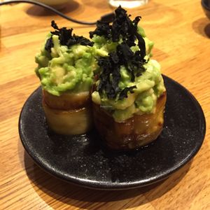 banana avocado roll was unique and delicious  at Youmiko Vegan Sushi - Hoża in Warsaw