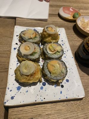 The last sushi in the tasting menu  at Youmiko Vegan Sushi - Hoża in Warsaw