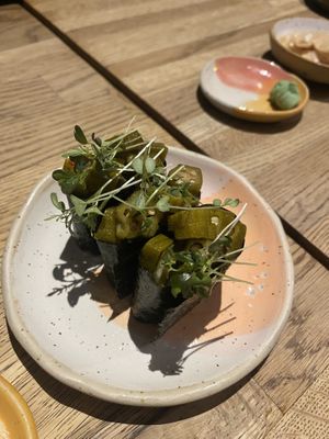 Okra sushi  at Youmiko Vegan Sushi - Hoża in Warsaw