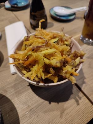 Tempura fried vegetables at Youmiko Vegan Sushi - Hoża in Warsaw