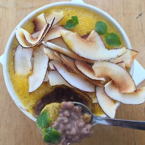 gorgeous Chocolate mousse dessert!! at Youmiko Vegan Sushi - Hoża in Warsaw