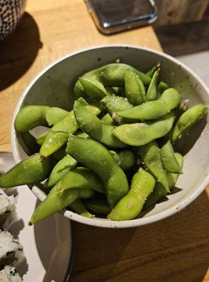 Edmame starter at Youmiko Vegan Sushi - Hoża in Warsaw