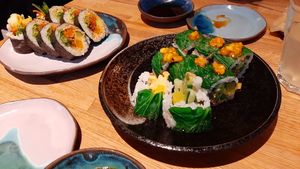 Assorted sushi at Youmiko Vegan Sushi - Hoża in Warsaw