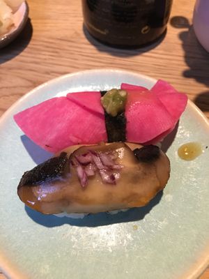 with portobello mushroom at Youmiko Vegan Sushi - Hoża in Warsaw