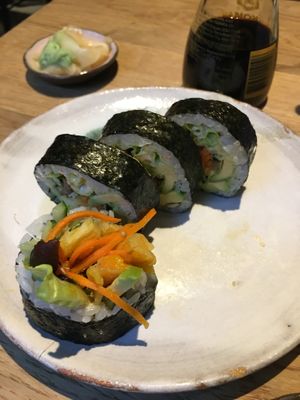 Delicious bigger maki rolls at Youmiko Vegan Sushi - Hoża in Warsaw