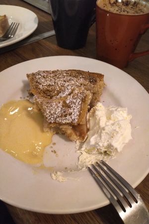 Apple crumble pie at Food 4 Thought in Galway