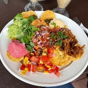 Vegan Nachos with Pulled Jackfruit at Herbee's Garden Cafe in Hahndorf