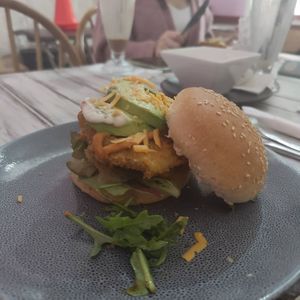 Oyster Chicken Burger at Herbee's Garden Cafe in Hahndorf