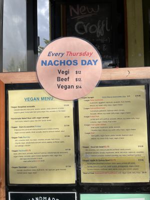 Vegan menu! Lots of delicious choices   at Herbee's Garden Cafe in Hahndorf