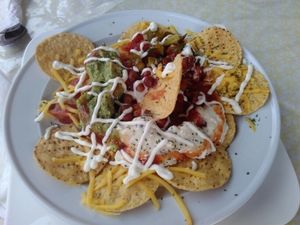 Vegan nachos at Herbee's Garden Cafe in Hahndorf