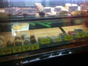 Yellow = Vegan :) at Herbee's Garden Cafe in Hahndorf