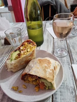 Tofu scramble wrap at Herbee's Garden Cafe in Hahndorf