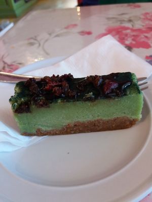 Peppermint slice at Herbee's Garden Cafe in Hahndorf