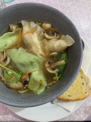 Herbees Cafe - Dumpling noodle soup (vegan) at Herbee's Garden Cafe in Hahndorf