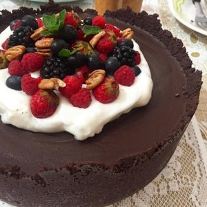 Vegan Christmas pie at MOA Organicos in Porto Alegre